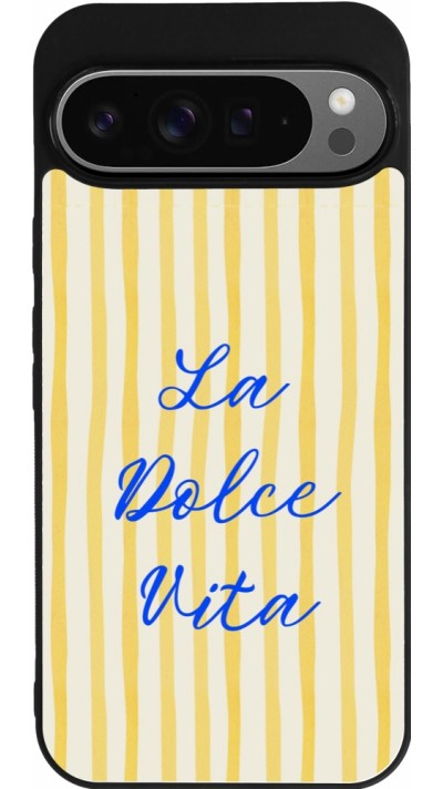 Coque Google Pixel 9 Pro XL - Silicone rigide noir The good life 2026