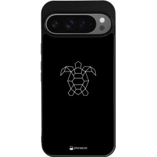 Google Pixel 9 Pro XL Case Hülle - Silikon schwarz Turtles lines on black