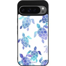 Google Pixel 9 Pro XL Case Hülle - Silikon schwarz Turtles pattern watercolor