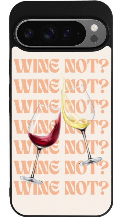 Google Pixel 9 Pro XL Case Hülle - Silikon schwarz Wine not