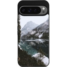 Google Pixel 9 Pro XL Case Hülle - Silikon schwarz Winter 22 snowy mountain and lake