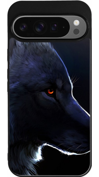 Google Pixel 9 Pro XL Case Hülle - Silikon schwarz Wolf Shape