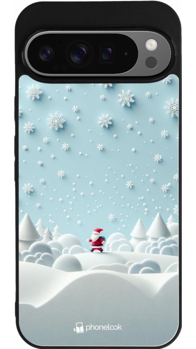 Google Pixel 9 Pro XL Case Hülle - Silikon schwarz Weihnachten 2023 Kleiner Vater Schneeflocke