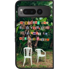 Google Pixel Fold Case Hülle - Silikon schwarz Chairs DTMF