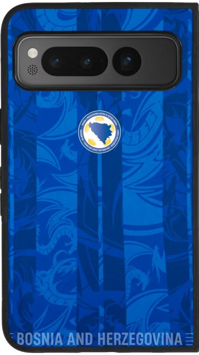 Google Pixel Fold Case Hülle - Silikon schwarz Bosnien und Herzegowina 2026 personalisierbares Fussballtrikot
