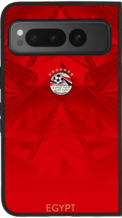 Coque Google Pixel Fold - Silicone rigide noir Maillot de football E?gypte 2026 personnalisable