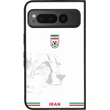 Coque Google Pixel Fold - Silicone rigide noir Maillot de football Iran 2026 personnalisable