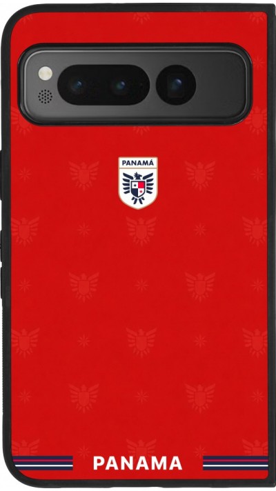 Coque Google Pixel Fold - Silicone rigide noir Maillot de football Panama 2026 personnalisable