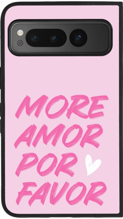 Coque Google Pixel Fold - Silicone rigide noir More amor porfavor