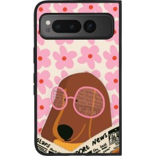 Google Pixel Fold Case Hülle - Silikon schwarz Dog with newspaper Spring 2026