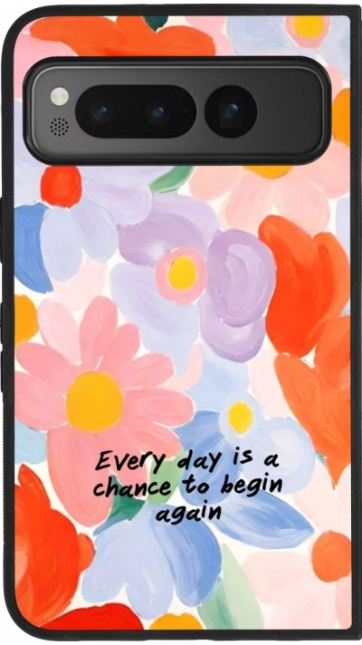 Google Pixel Fold Case Hülle - Silikon schwarz Every day is a chance Spring 2026