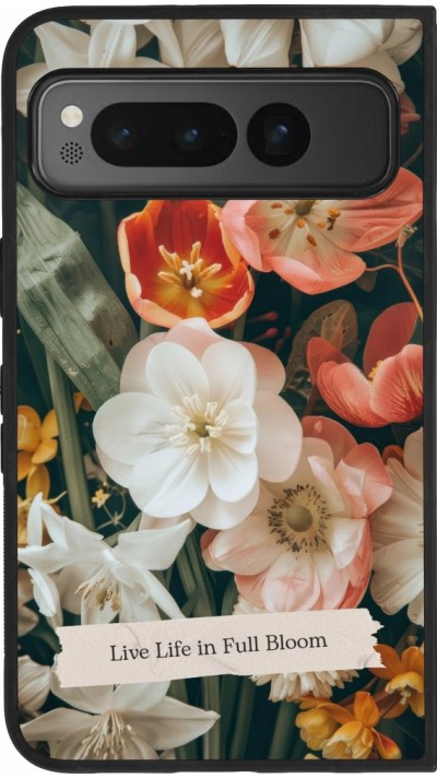 Google Pixel Fold Case Hülle - Silikon schwarz Full Bloom Spring 2026