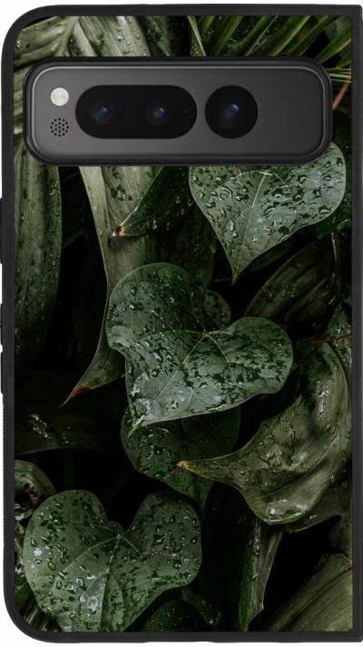 Coque Google Pixel Fold - Silicone rigide noir Spring 23 fresh plants