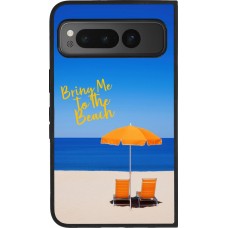 Coque Google Pixel Fold - Silicone rigide noir Summer 2025 Bring me to the beach
