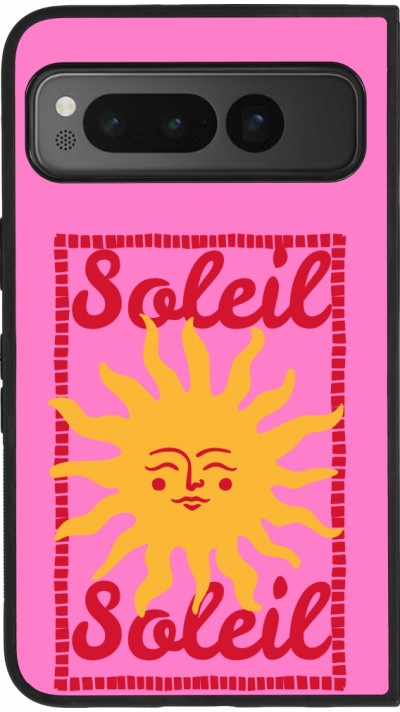 Coque Google Pixel Fold - Silicone rigide noir Sun sun 2026