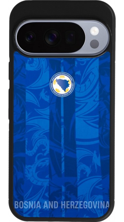 Coque Google Pixel 10 / Pixel 10 Pro - Silicone rigide noir Maillot de football Bosnie-Herzégovine 2026 personnalisable