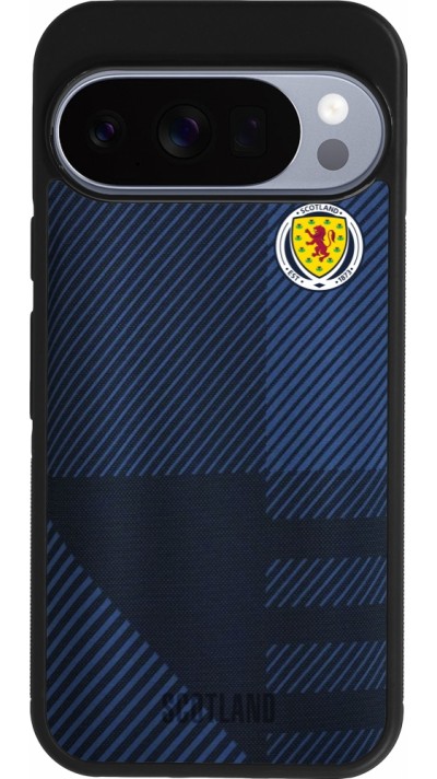 Coque Google Pixel 10 / Pixel 10 Pro - Silicone rigide noir Maillot de football Ecosse personnalisable