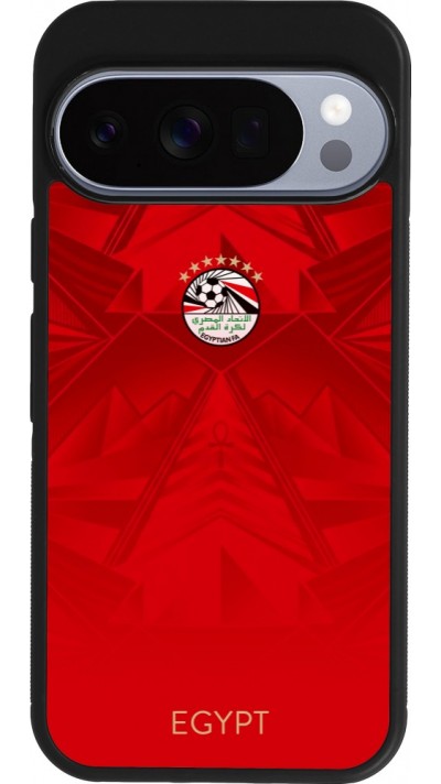 Coque Google Pixel 10 / Pixel 10 Pro - Silicone rigide noir Maillot de football E?gypte 2026 personnalisable