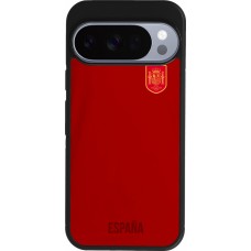 Coque Google Pixel 10 / Pixel 10 Pro - Silicone rigide noir Maillot de football Espagne 2022 personnalisable