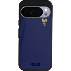 Coque Google Pixel 10 / Pixel 10 Pro - Silicone rigide noir Maillot de football France 2022 personnalisable