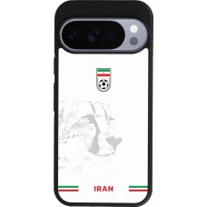 Coque Google Pixel 10 / Pixel 10 Pro - Silicone rigide noir Maillot de football Iran 2026 personnalisable