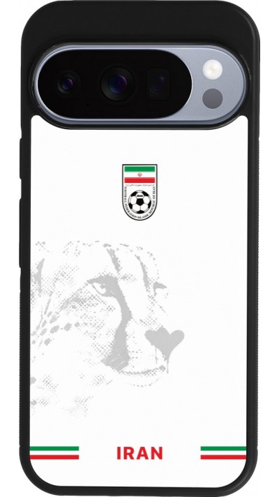 Coque Google Pixel 10 / Pixel 10 Pro - Silicone rigide noir Maillot de football Iran 2026 personnalisable