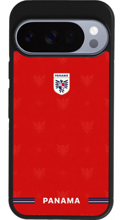 Coque Google Pixel 10 / Pixel 10 Pro - Silicone rigide noir Maillot de football Panama 2026 personnalisable