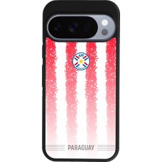 Coque Google Pixel 10 / Pixel 10 Pro - Silicone rigide noir Maillot de football Paraguay 2026 personnalisable