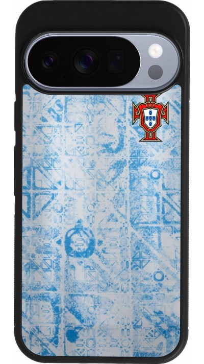 Coque Google Pixel 10 / Pixel 10 Pro - Silicone rigide noir Maillot de football Portugal Extérieur personnalisable