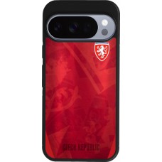 Coque Google Pixel 10 / Pixel 10 Pro - Silicone rigide noir Maillot de football République Tchèque personnalisable