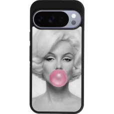 Coque Google Pixel 10 / Pixel 10 Pro - Silicone rigide noir Marilyn Bubble