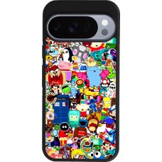Coque Google Pixel 10 / Pixel 10 Pro - Silicone rigide noir Mixed cartoons