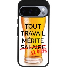 Google Pixel 10 / Pixel 10 Pro Case Hülle - Silikon schwarz Tout travail mérite sa bière