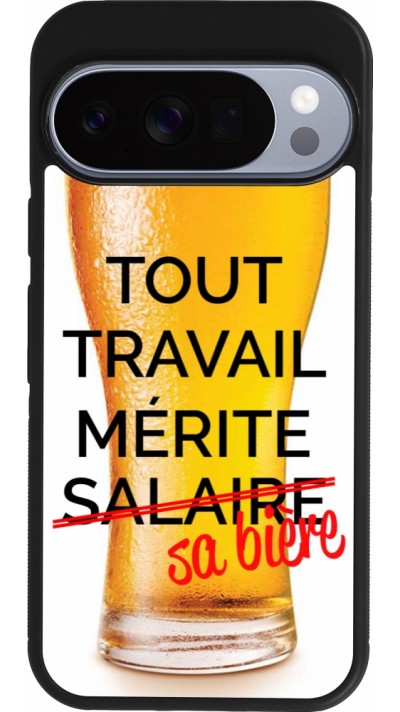 Google Pixel 10 / Pixel 10 Pro Case Hülle - Silikon schwarz Tout travail mérite sa bière