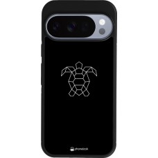 Google Pixel 10 / Pixel 10 Pro Case Hülle - Silikon schwarz Turtles lines on black