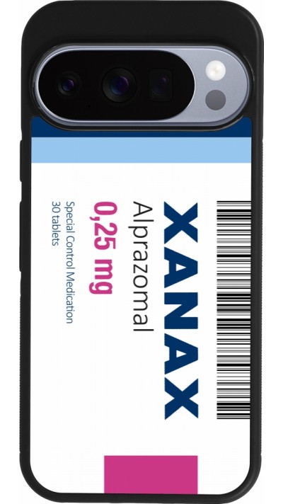 Coque Google Pixel 10 / Pixel 10 Pro - Silicone rigide noir Xanax Alprazolam 2025