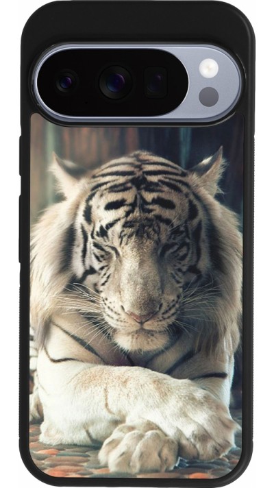 Coque Google Pixel 10 / Pixel 10 Pro - Silicone rigide noir Zen Tiger