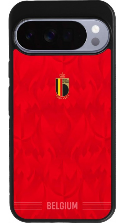Google Pixel 10 Pro XL Case Hülle - Silikon schwarz Belgien 2026 personalisierbares Fussballtrikot