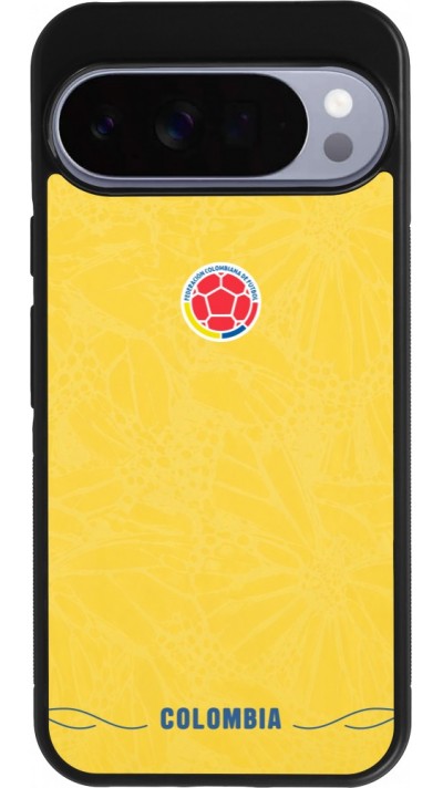 Google Pixel 10 Pro XL Case Hülle - Silikon schwarz Kolumbien 2026 personalisierbares Fussballtrikot