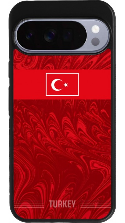 Google Pixel 10 Pro XL Case Hülle - Silikon schwarz Türkei 2026 personalisierbares Fussballtrikot