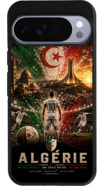 Google Pixel 10 Pro XL Case Hülle - Silikon schwarz Fussball Algerien splash 2026