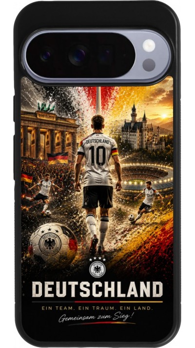 Google Pixel 10 Pro XL Case Hülle - Silikon schwarz Fussball Deutschland splash 2026