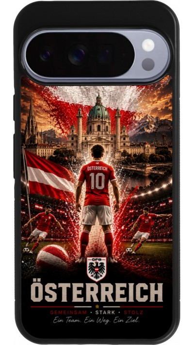 Google Pixel 10 Pro XL Case Hülle - Silikon schwarz Fussball Österreich splash 2026
