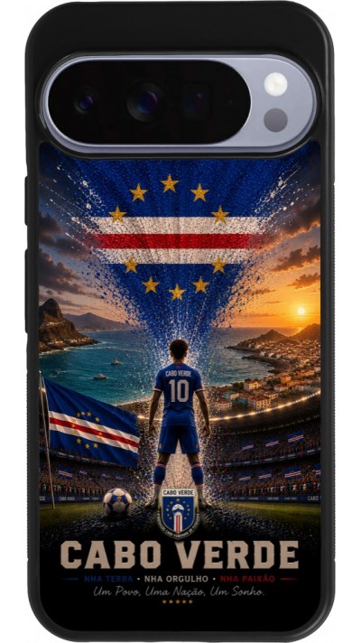 Google Pixel 10 Pro XL Case Hülle - Silikon schwarz Fussball Kap Verde splash 2026