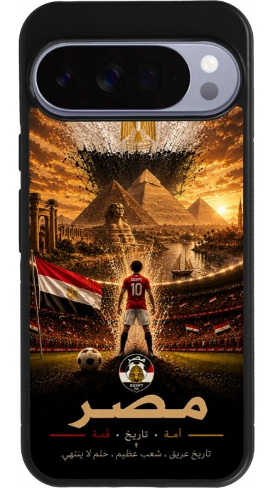 Google Pixel 10 Pro XL Case Hülle - Silikon schwarz Fussball Ägypten splash 2026