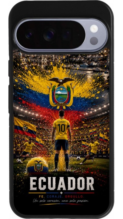 Google Pixel 10 Pro XL Case Hülle - Silikon schwarz Fussball Ecuador splash 2026