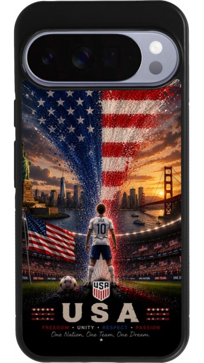 Google Pixel 10 Pro XL Case Hülle - Silikon schwarz Fussball Vereinigten Staaten splash 2026