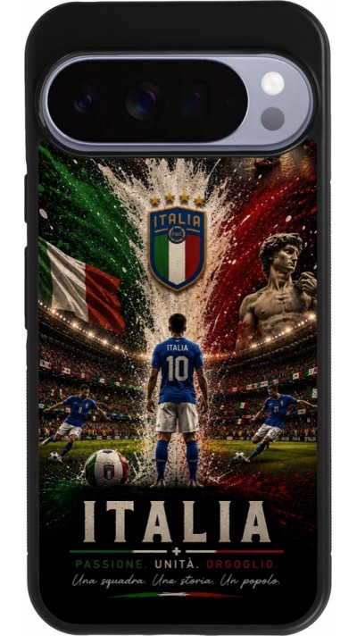 Google Pixel 10 Pro XL Case Hülle - Silikon schwarz Fussball Italien splash 2026