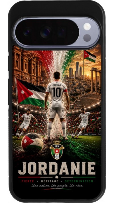 Google Pixel 10 Pro XL Case Hülle - Silikon schwarz Fussball Jordanien splash 2026