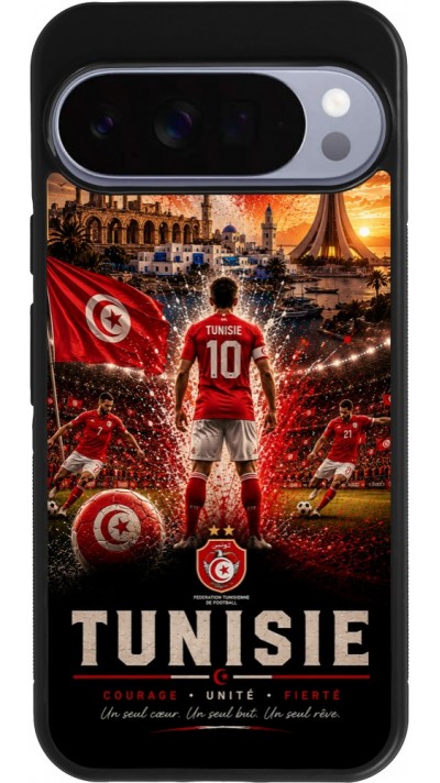 Google Pixel 10 Pro XL Case Hülle - Silikon schwarz Fussball Tunesien splash 2026